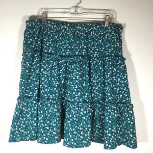 SHEIN Women's Floral Print Elastic Waist Layer RuffleNWOT